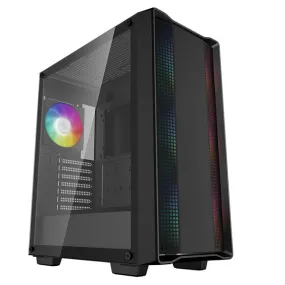 DeepCool | CC560 | ARGB V2 E-ATX | Mid-Tower Case With Tempered Glass Window - Black