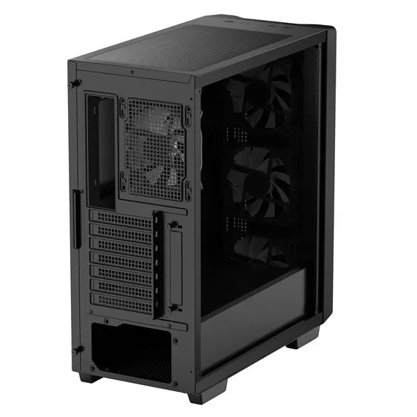 DeepCool | CC560BK-V2 | ATX Mid-Tower Case With 4X Pre-Installed 120mm LED Fans - Black