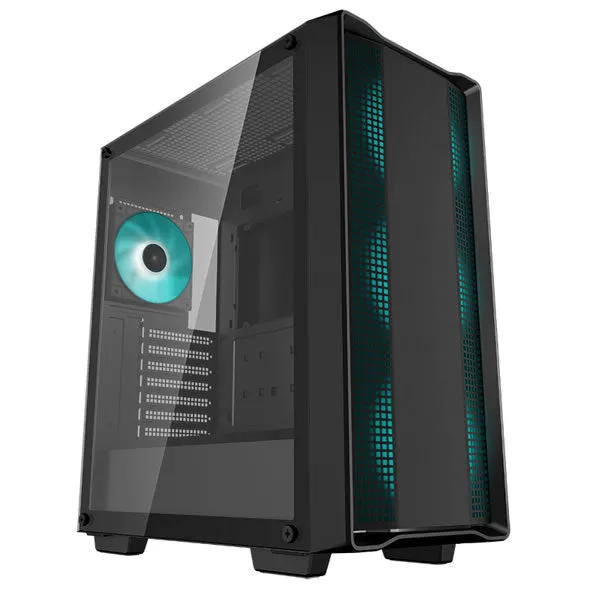 DeepCool | CC560BK-V2 | ATX Mid-Tower Case With 4X Pre-Installed 120mm LED Fans - Black