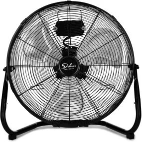 Deluxe 12 Inch 3-Speed Heavy Duty Metal Industrial Floor Fans