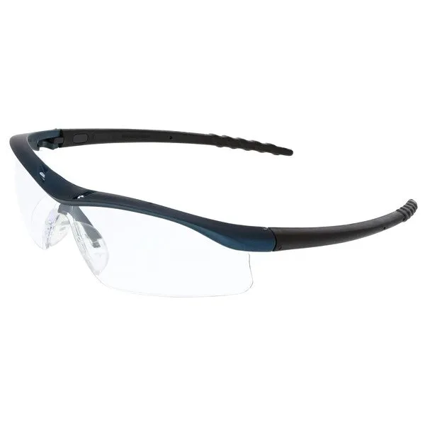 DL310AF MCR Safety DL1 Series Safety Glasses, Clear Lens, TPR Black Temple