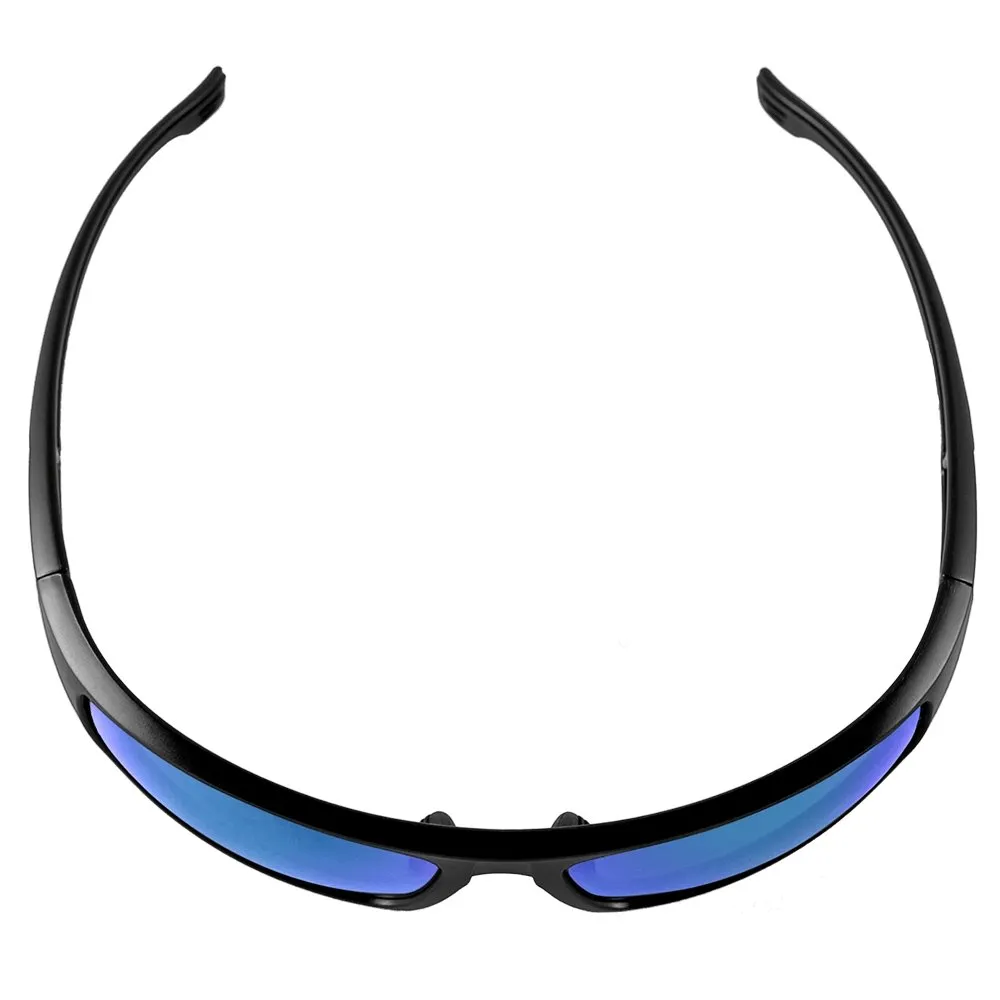 Dorado Blue Mirror Lens with Matte Black Frame, Safety Glasses - BH969