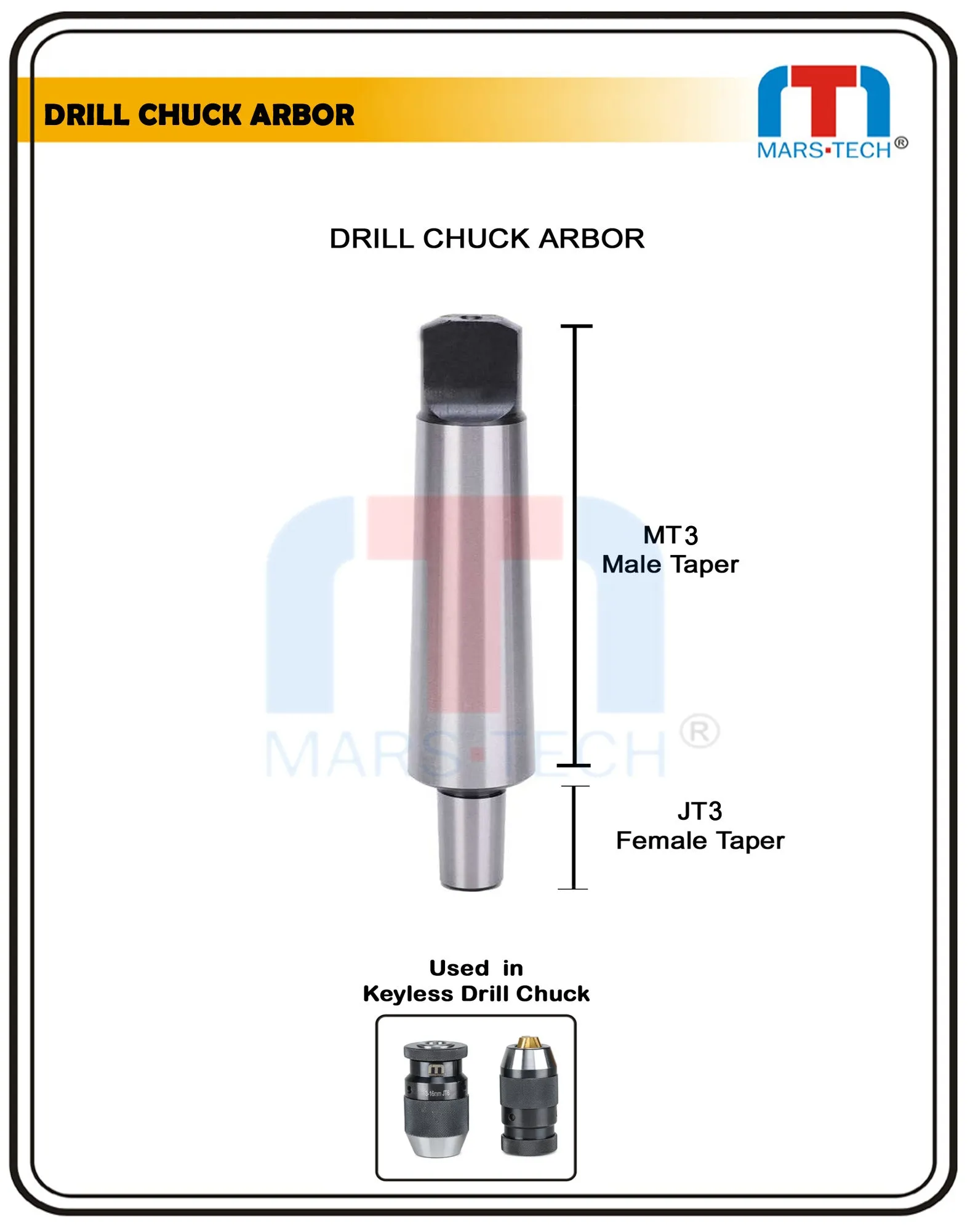 Drill chuck Arbor MT Taper pack of 1