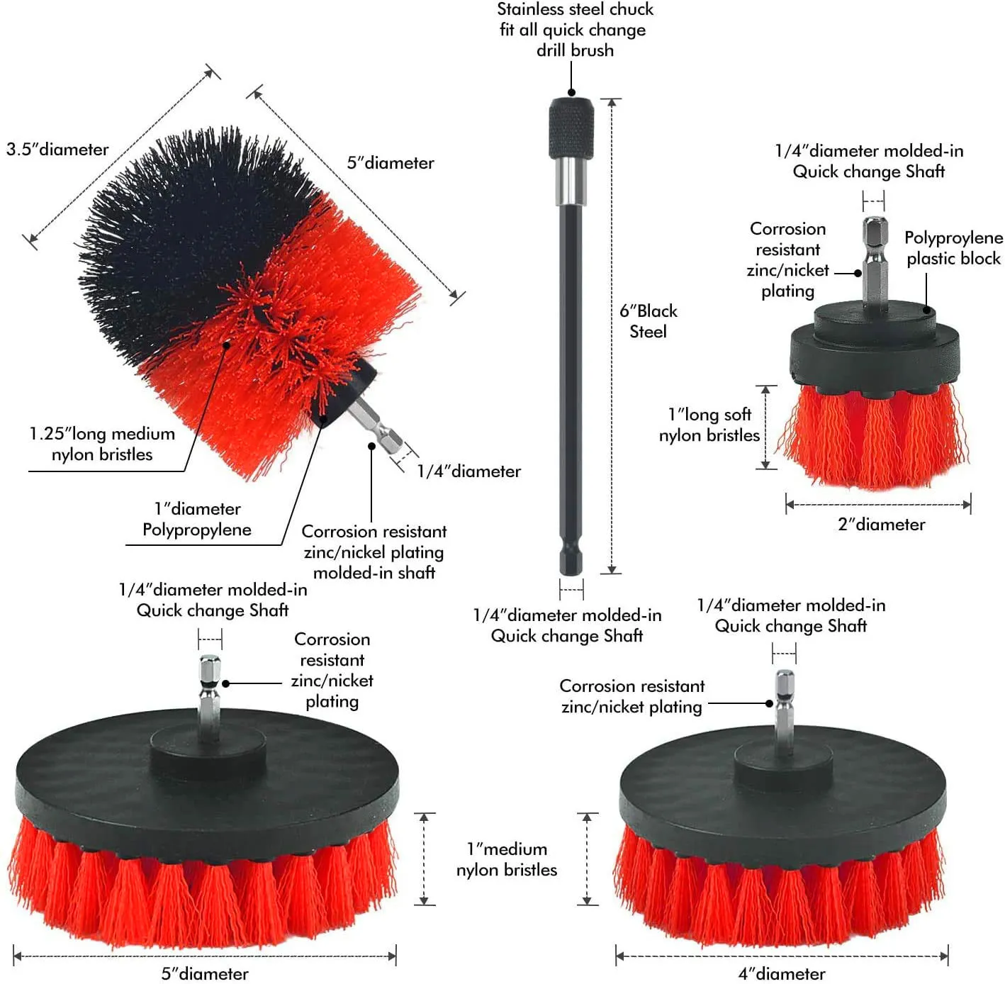 Electric Drill Cleaning Brush