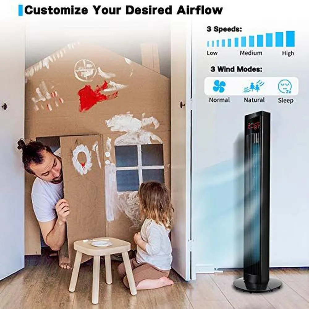 Electric Tower Fan with Remote Control -32inch