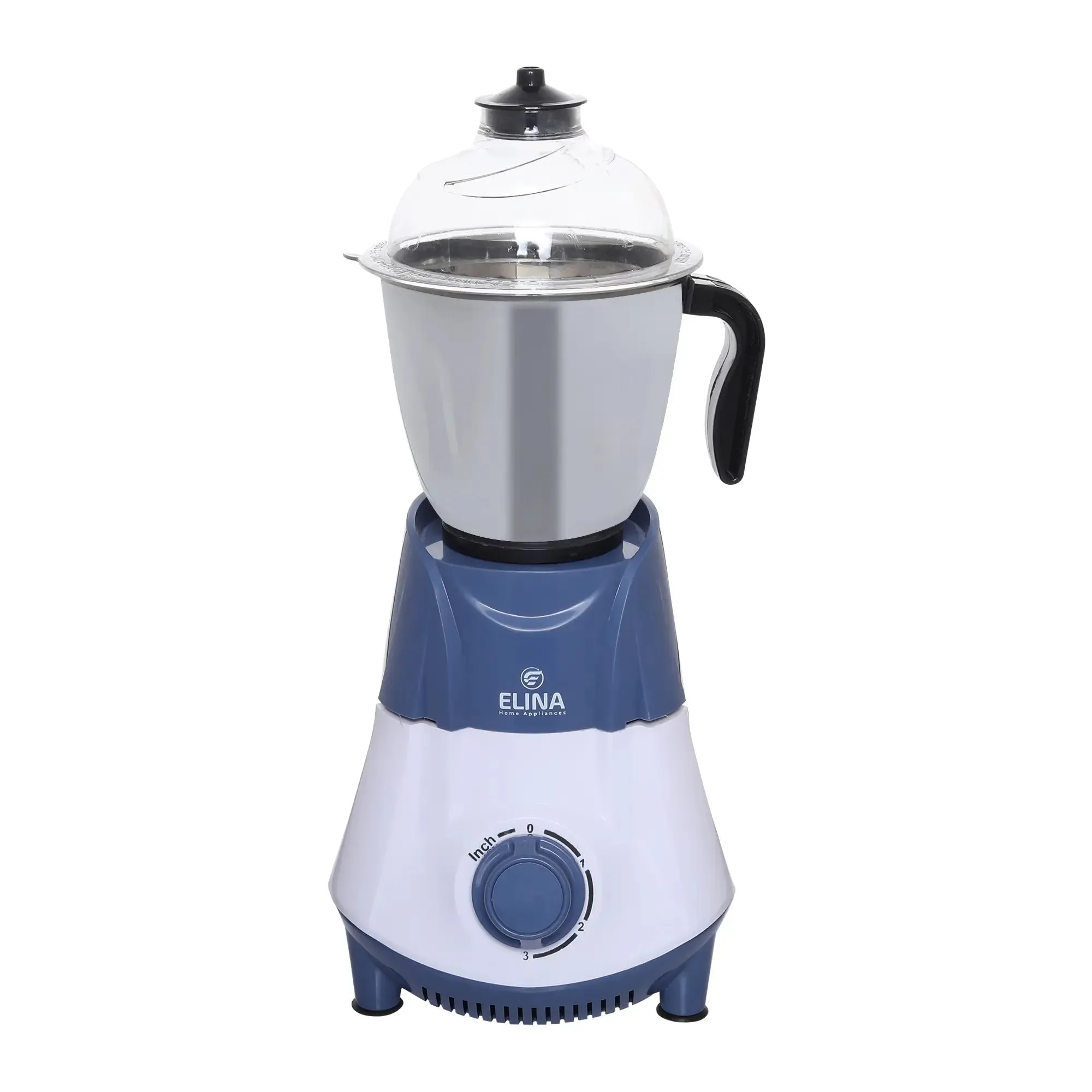 Elina 750W Mixer Grinder, 3 Jar, Blue/White