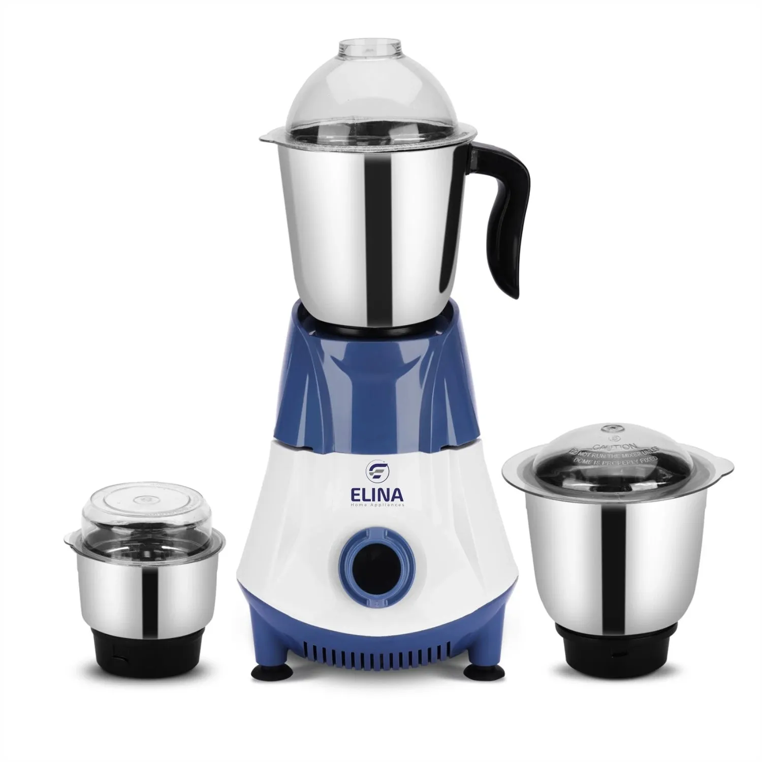 Elina 750W Mixer Grinder, 3 Jar, Blue/White