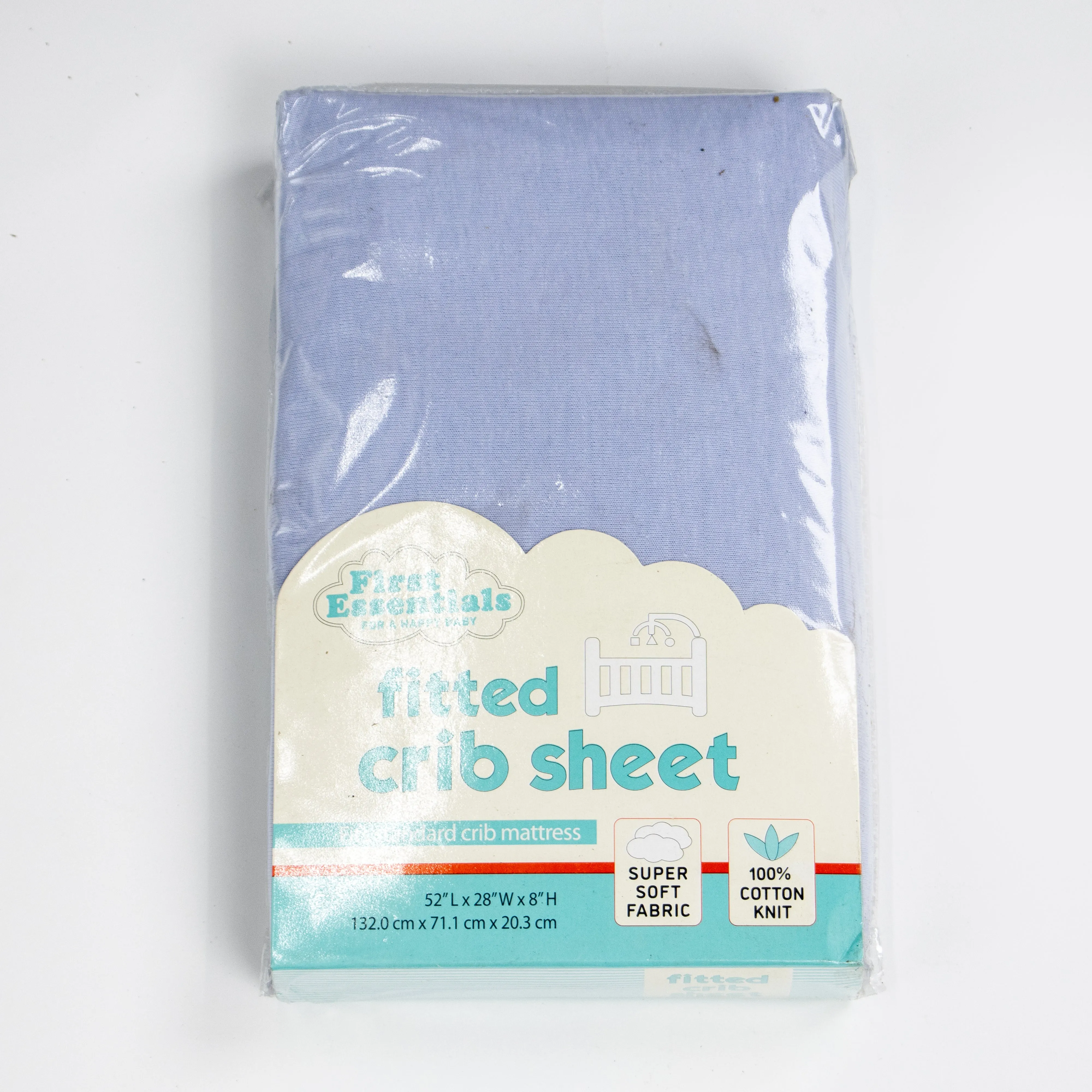 First Essentials Fitted Cotton Standard Crib Sheet