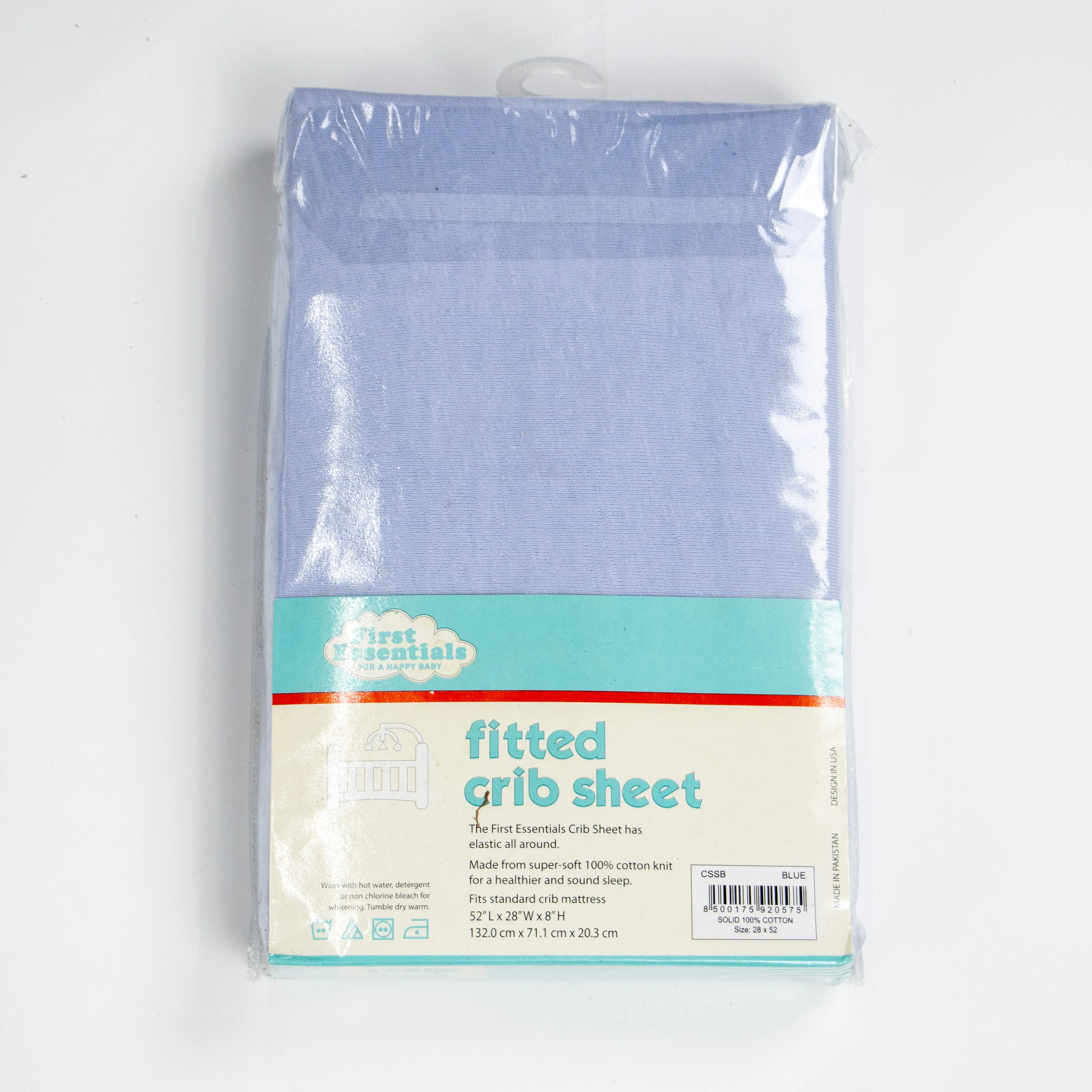 First Essentials Fitted Cotton Standard Crib Sheet