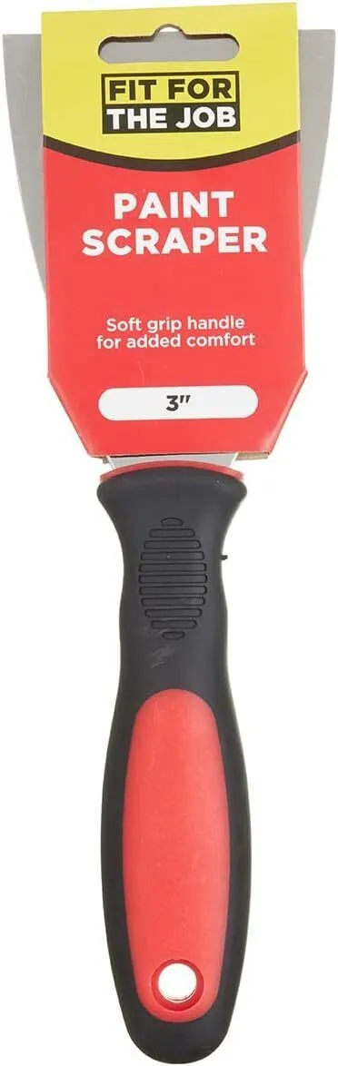 Fit for the Job Paint Scraper with Soft Grip Handle Sizes 2" 3" 4"