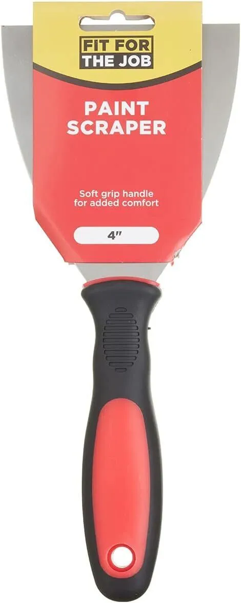 Fit for the Job Paint Scraper with Soft Grip Handle Sizes 2" 3" 4"