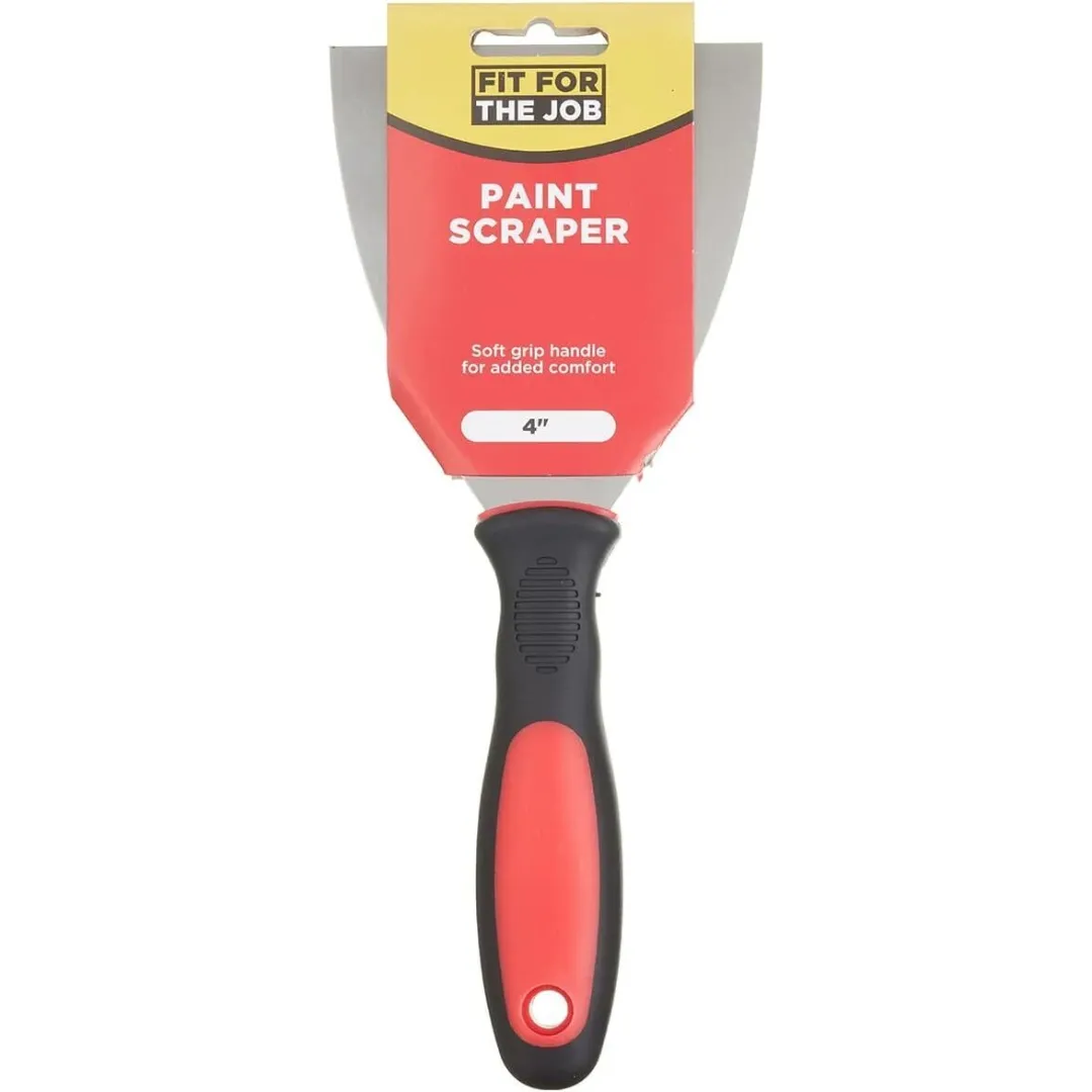 Fit for the Job Paint Scraper with Soft Grip Handle Sizes 2" 3" 4"