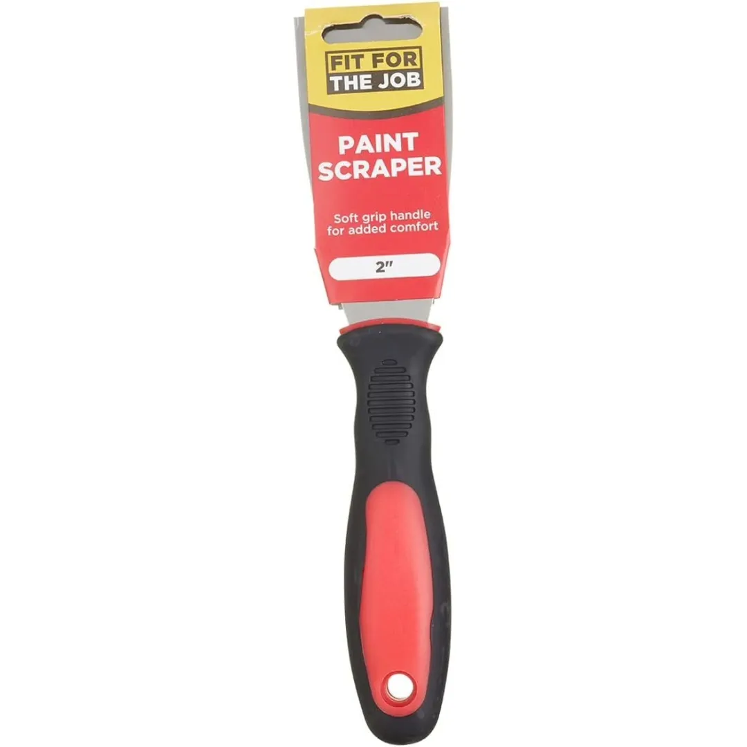 Fit for the Job Paint Scraper with Soft Grip Handle Sizes 2" 3" 4"