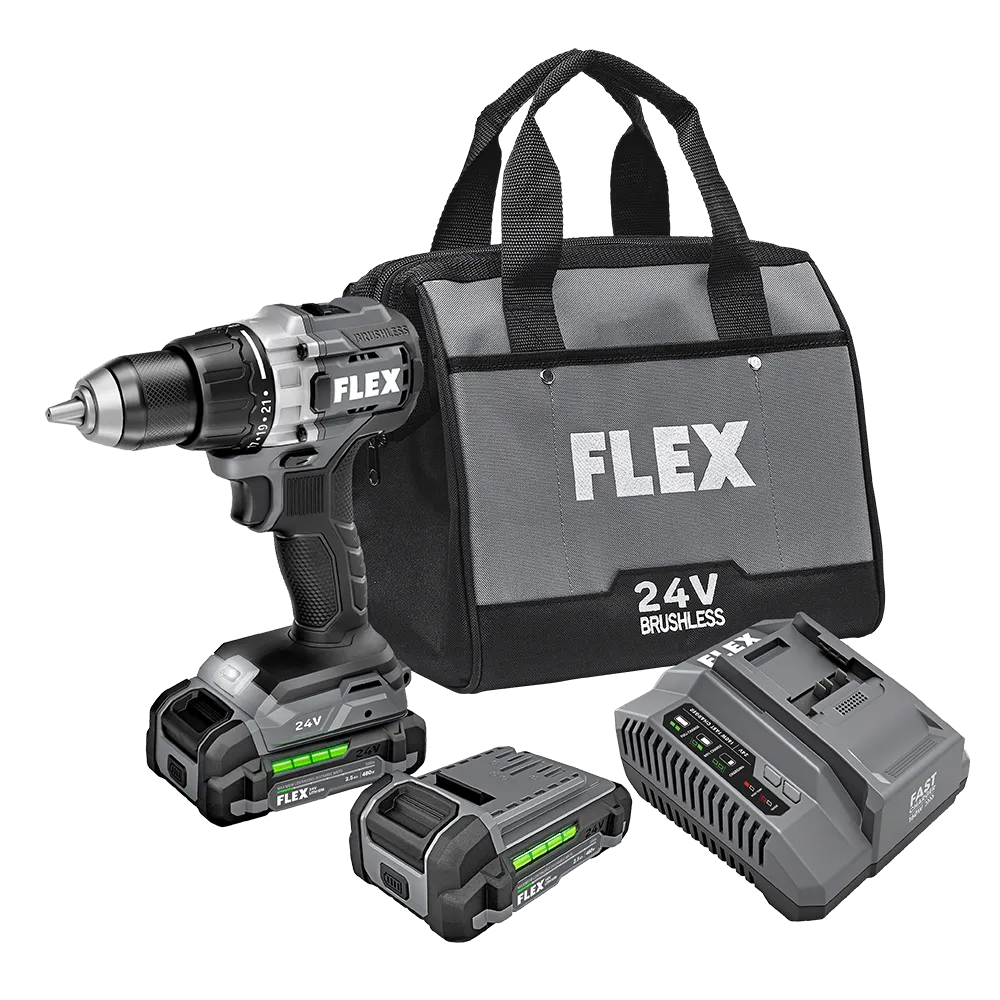 FLEX | 1/2" 2-SPEED DRILL DRIVER KIT