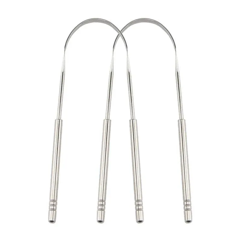 Fresh Breath Stainless Steel Tongue Scraper Set: Oral Hygiene Essential