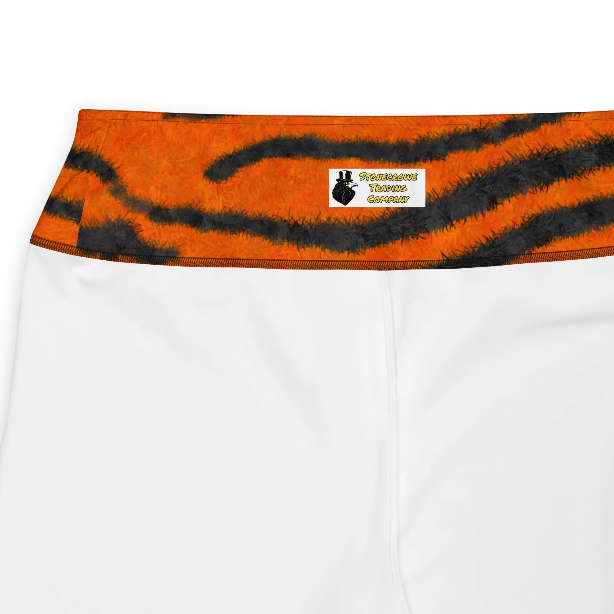 Fuzzy Tiger Stripe Print Plus Size Leggings