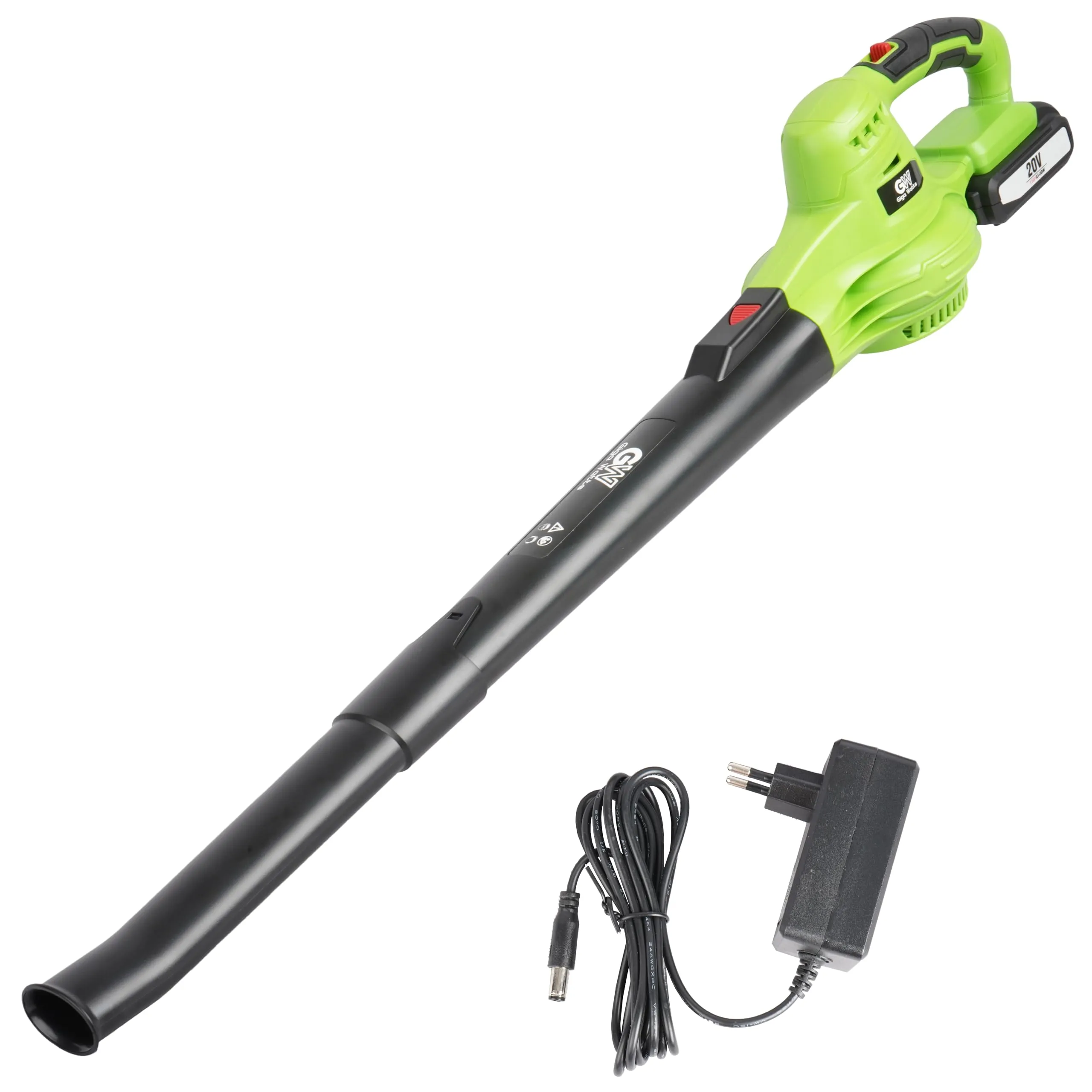 GIGAWATTS 20V Cordless Leaf Air Blower with 1.5 mAh Battery & Charger 120Km/h Snow Blowing Speed Electric Dirt Cleaner for Home Office Yard Cleaning (Random Colour)