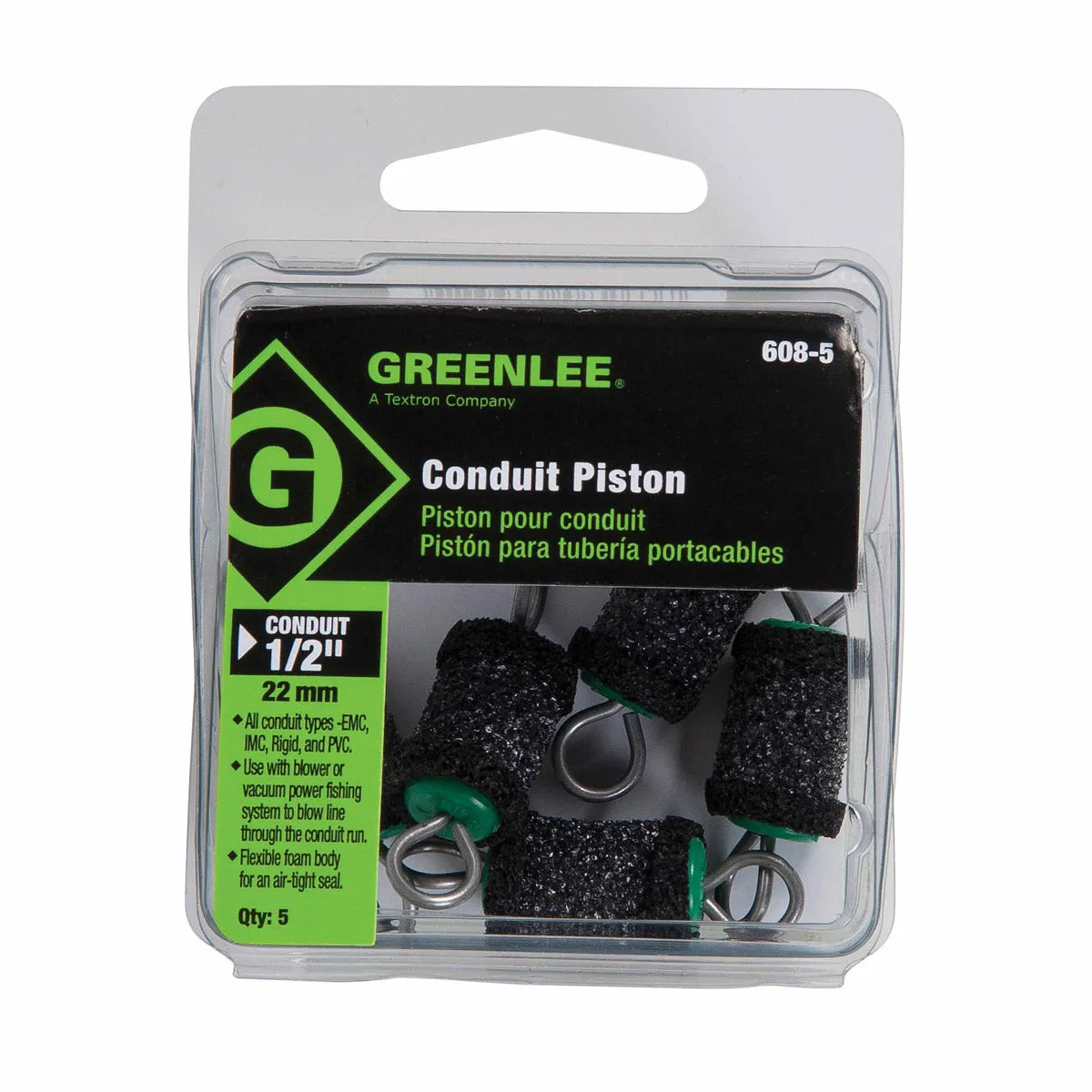 Greenlee 608-5 Piston for 1/2" Conduit -All types (5 pack)