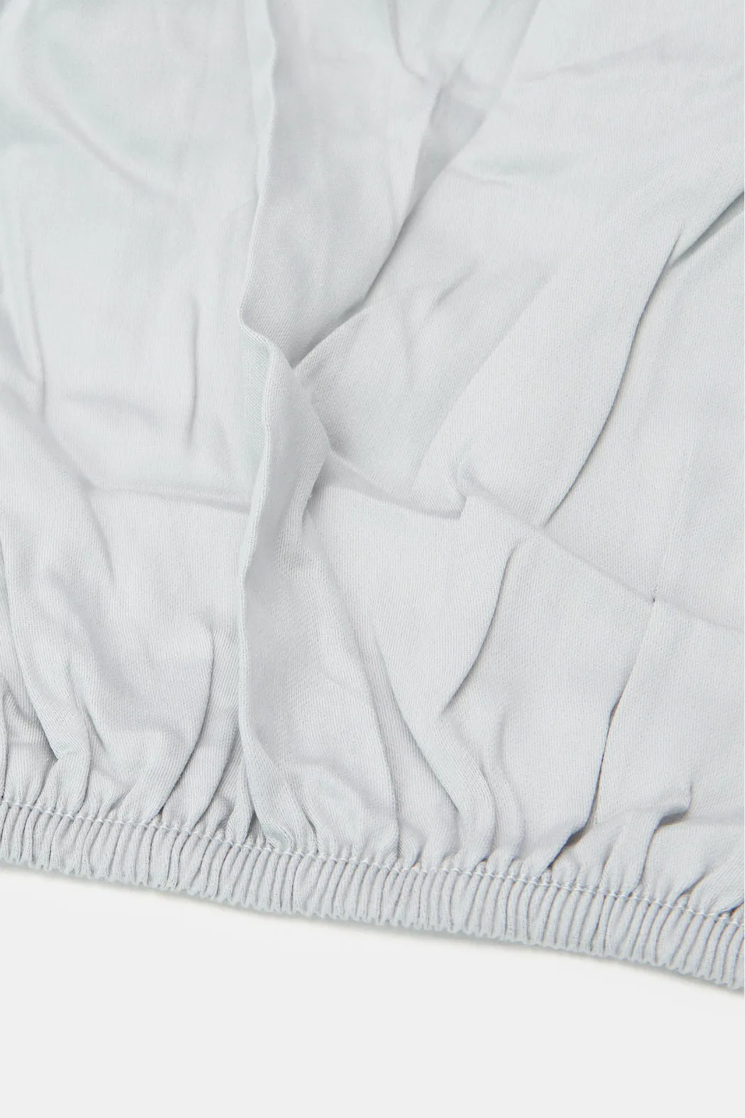 Grey Cotton Fitted Sheet (Single Size)