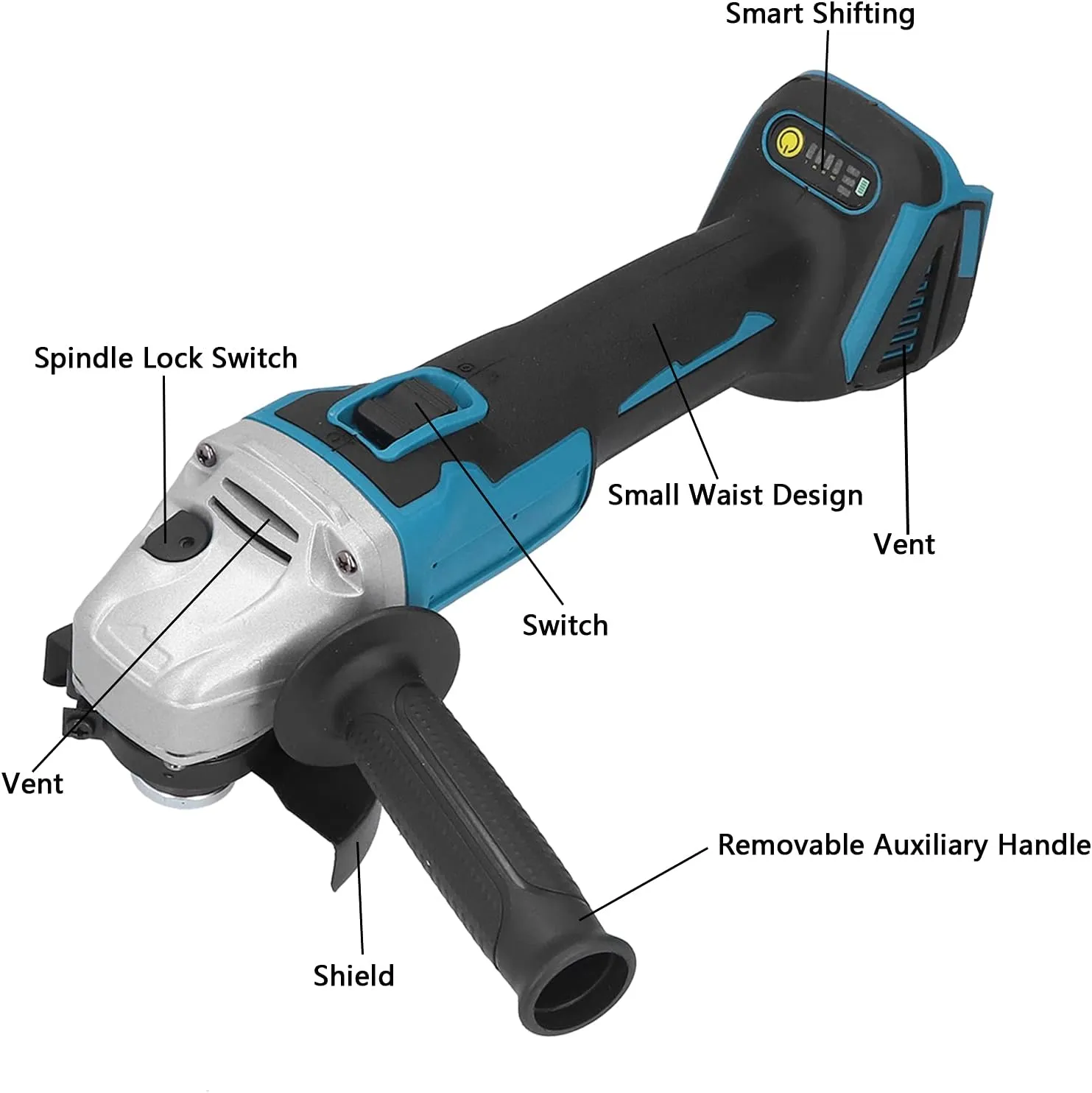 Handheld Cordless 115Mm Brushless Electric Angle Grinder Fh-17