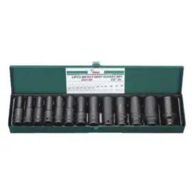 Hans 84613A 1/2" Drive 13 pcs. Impact Deep Socket Wrench Set SAE