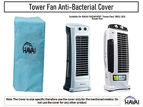 HAVAI Anti Bacterial Cover for Tower Fan - Water Resistant.Cover Size(LXBXH) cm:35.5 X 32.5 X 82.5