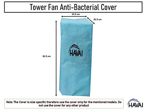 HAVAI Anti Bacterial Cover for Tower Fan - Water Resistant.Cover Size(LXBXH) cm:35.5 X 32.5 X 82.5