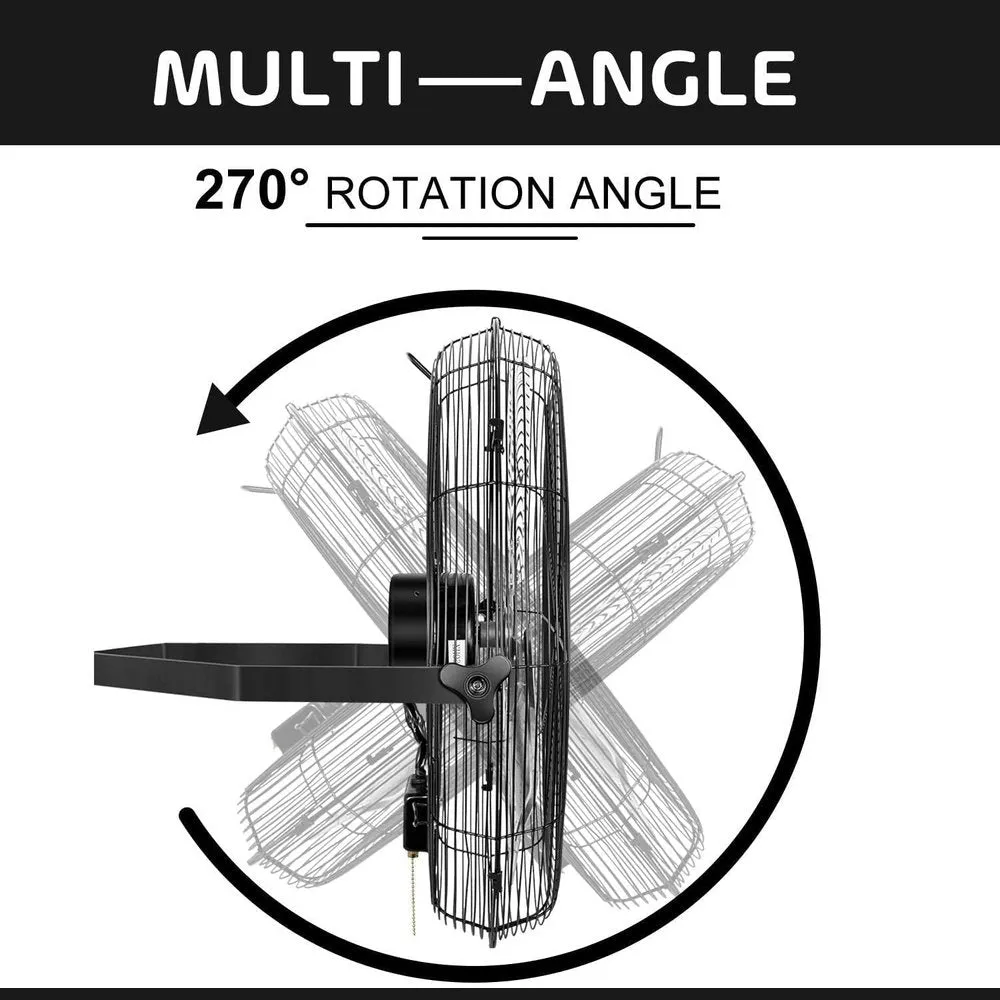 High Velocity Metal Wall Mount Fan-24inch