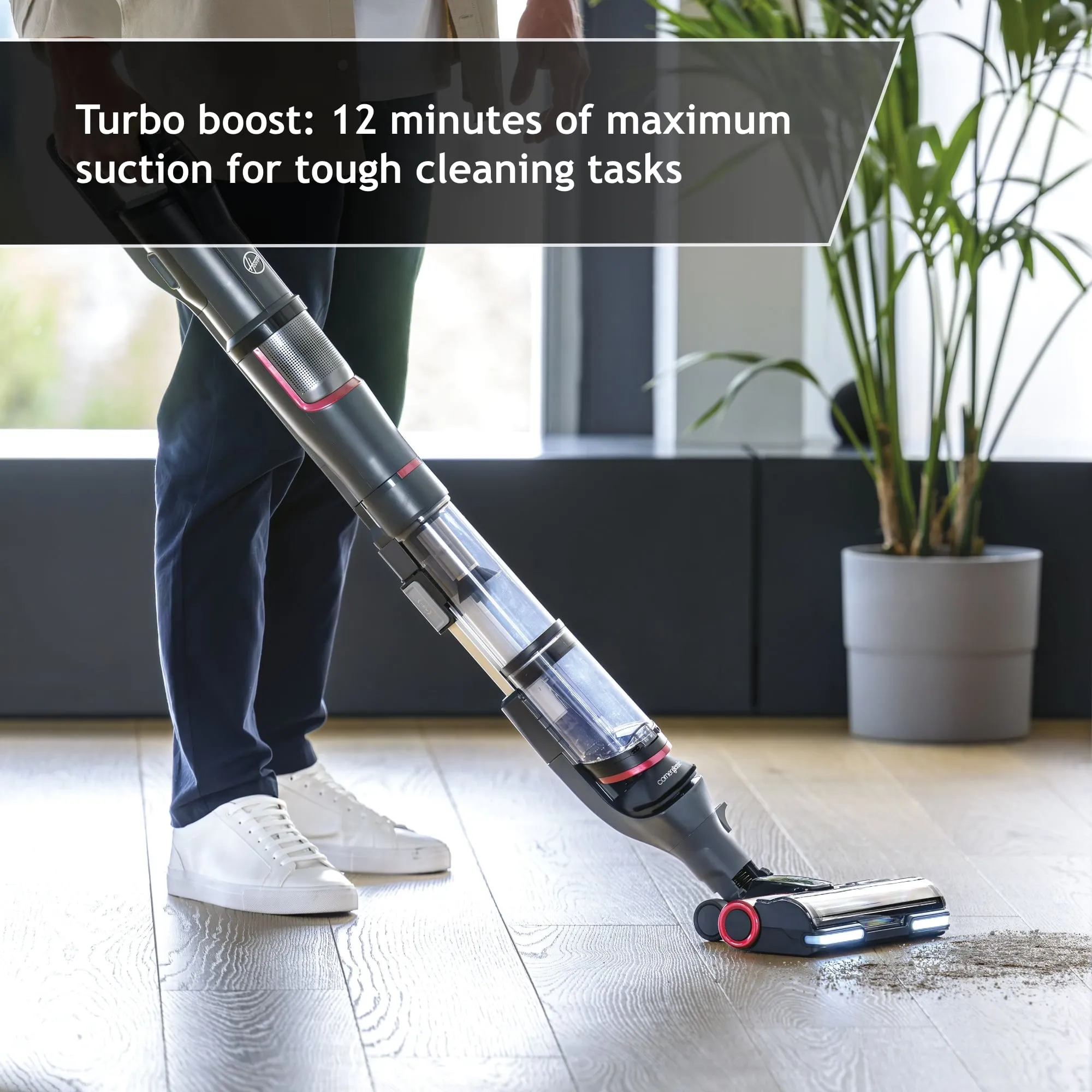 Hoover Cordless Vacuum Cleaner with CORNER GENIE™, Magenta - HFX