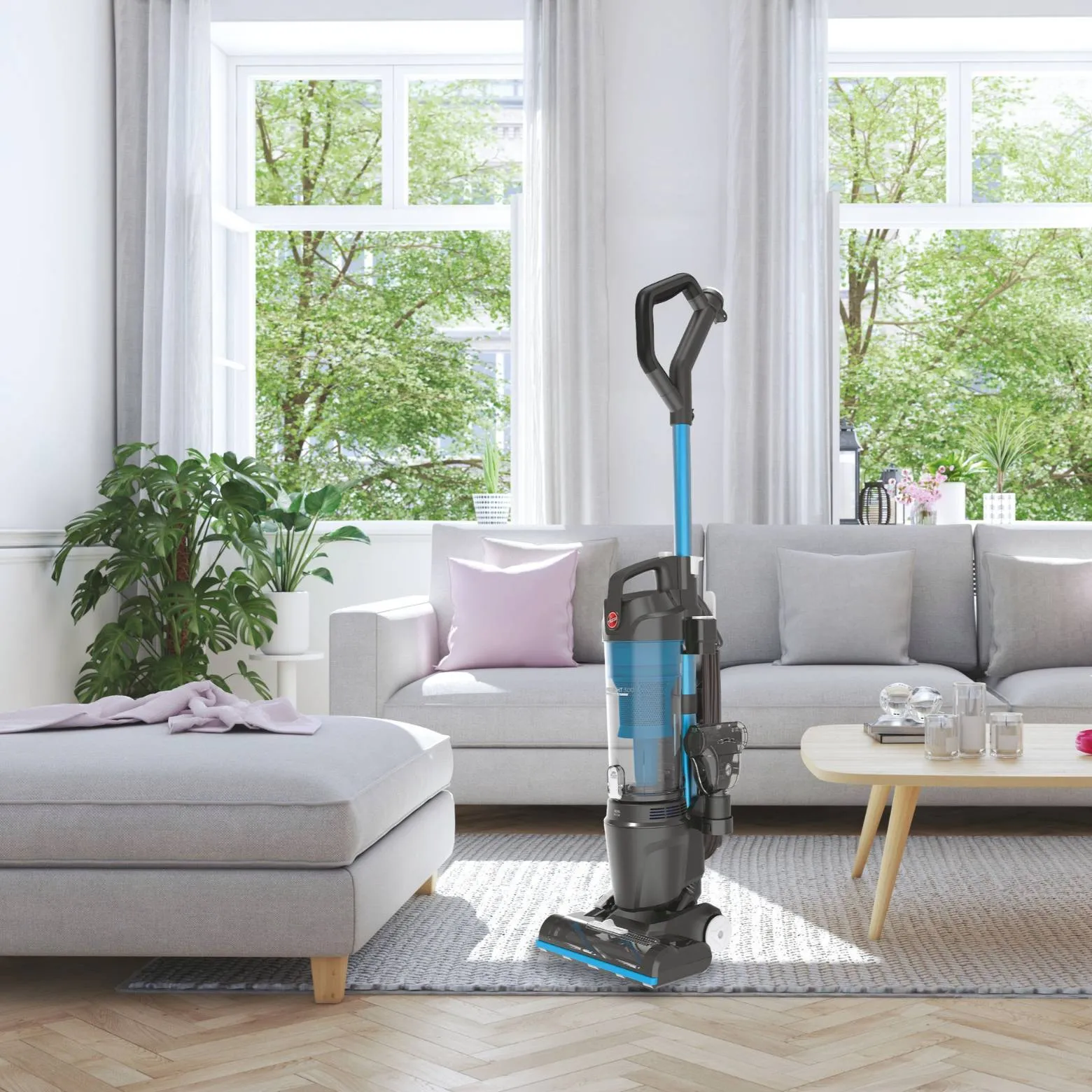 Hoover Upright Vacuum Cleaner, Blue - Upright 300