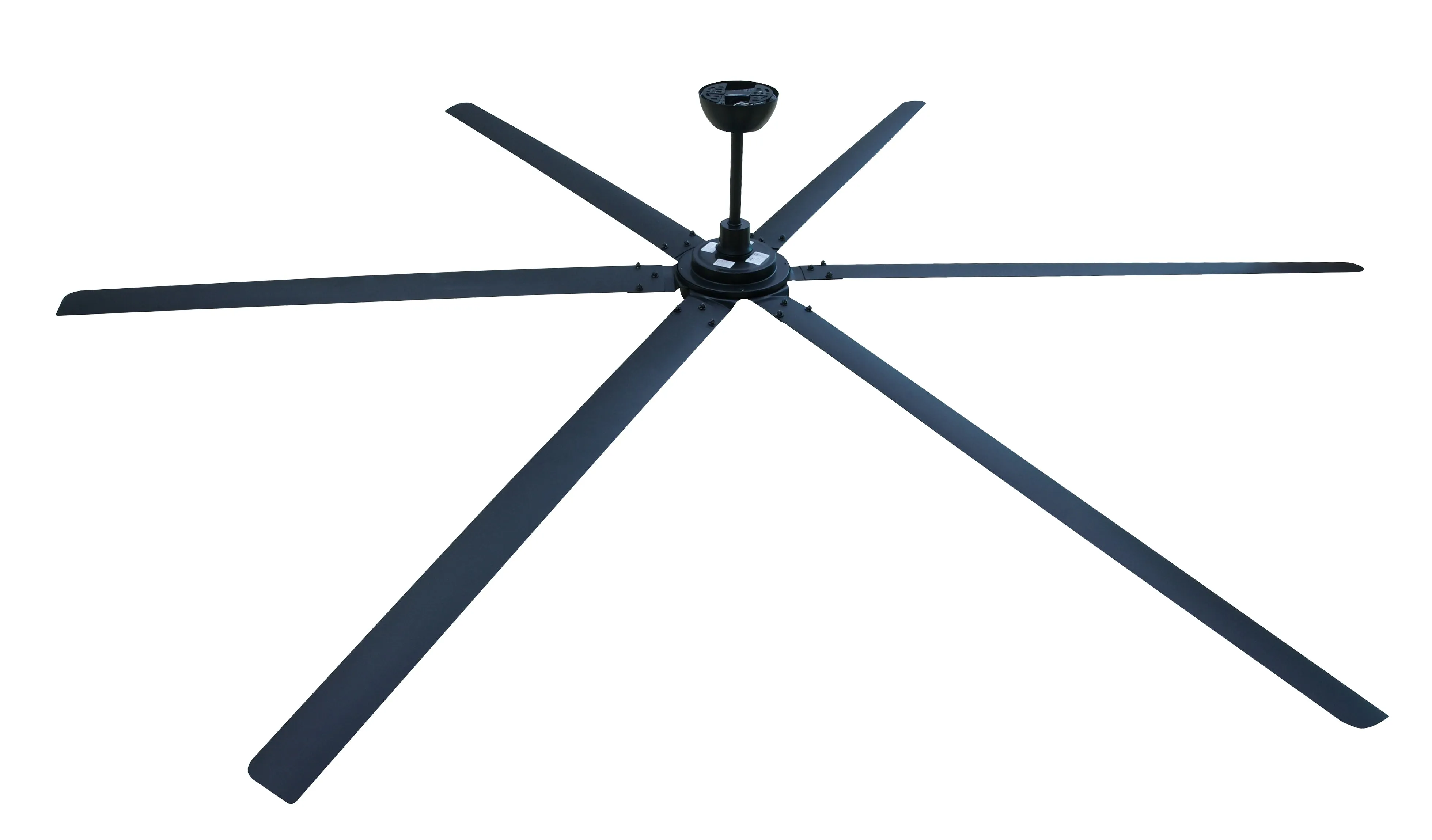 iLiving 78 Inch, 6.5 feet HVLS 6 Blades BLDC Big Ceiling Fan, High Volume Low Speed HVLS Outdoor Fan with Powerful Brushless DC Motor, Reversible Industrial Commercial and Residential 78" Blade, 11896 CFM at 135 RPM with IR Remote