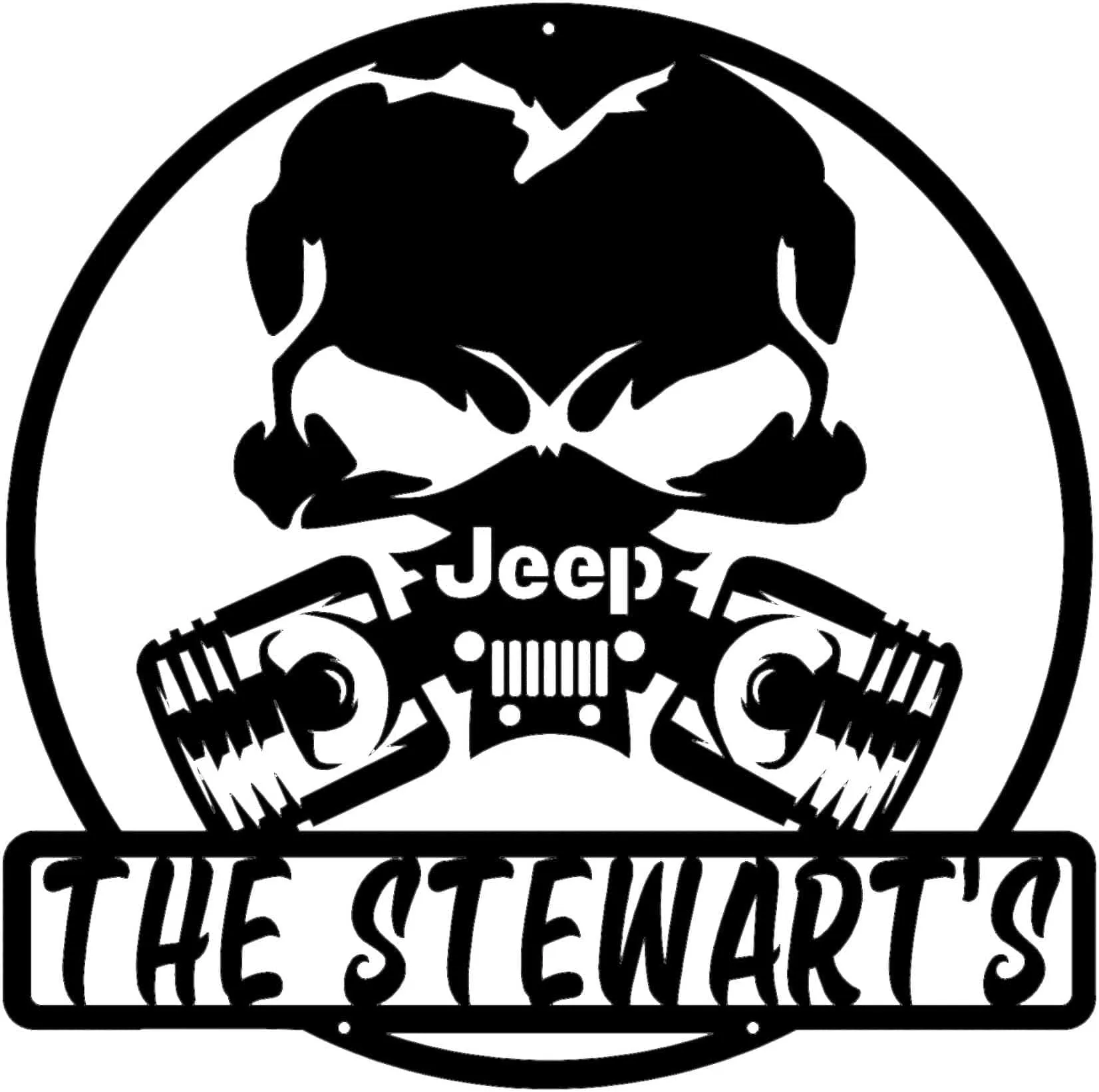 Jeep with Gas Mask Metal Wall Art - Industrial Adventure (C75)