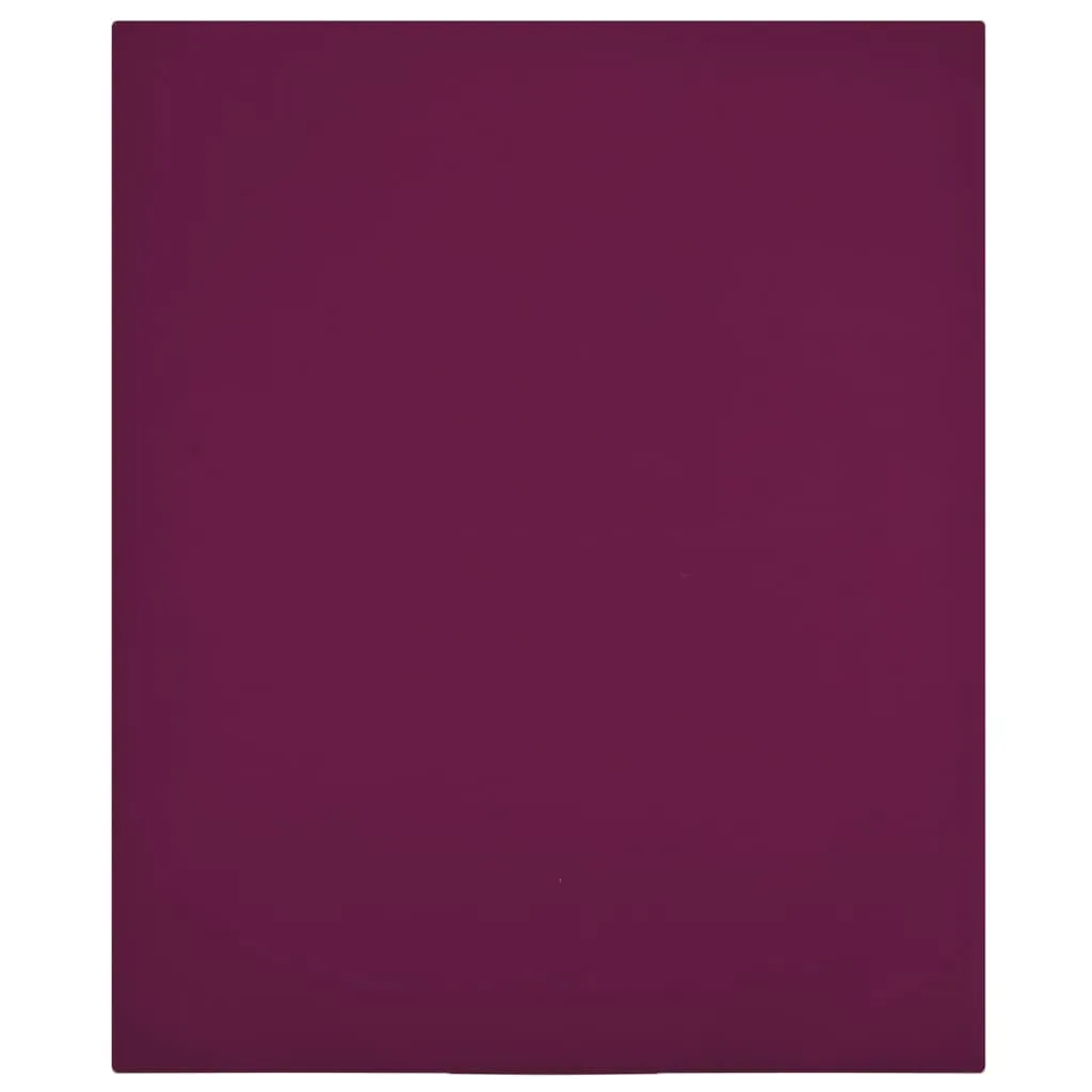 Jersey Fitted Sheets 2 pcs Bordeaux 160x200 cm Cotton