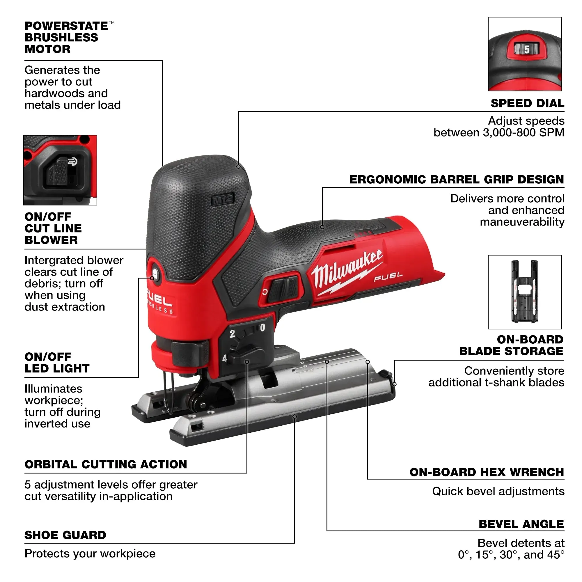 Jig Saw - Milwaukee M12 FUEL™ Jig Saw, 2545-20