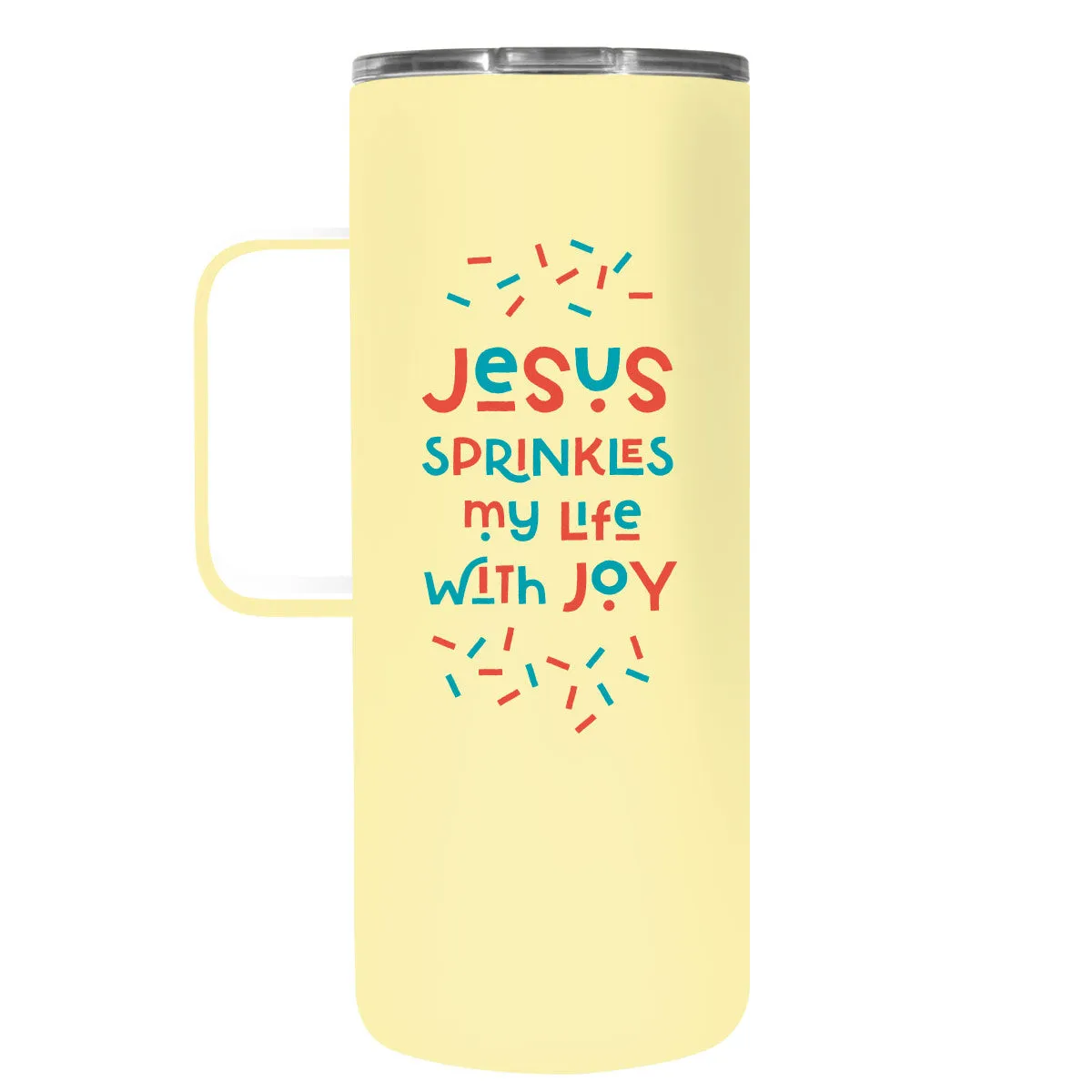 Kerusso 22 oz Stainless Steel Mug With Handle Jesus Sprinkles