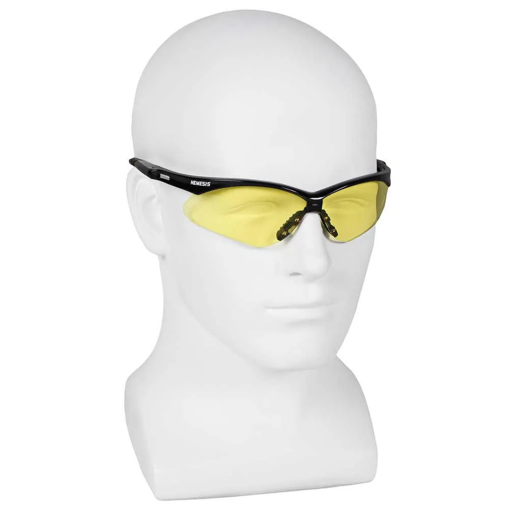 Kimberly-Clark Jackson Safety V30 Nemesis Safety Eyewear - Black Frame - Amber Lens - Sold/Each