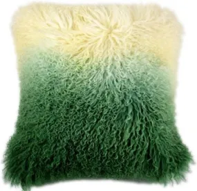 Lamb Fur Pillow Light Green Spectrum