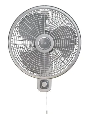 Lasko M16900 Oscillating Wall Mount Fan, 120 V, 16 in Dia Blade, 3-Blade, 3-Speed, Gray/White :EA: QUANTITY: 1