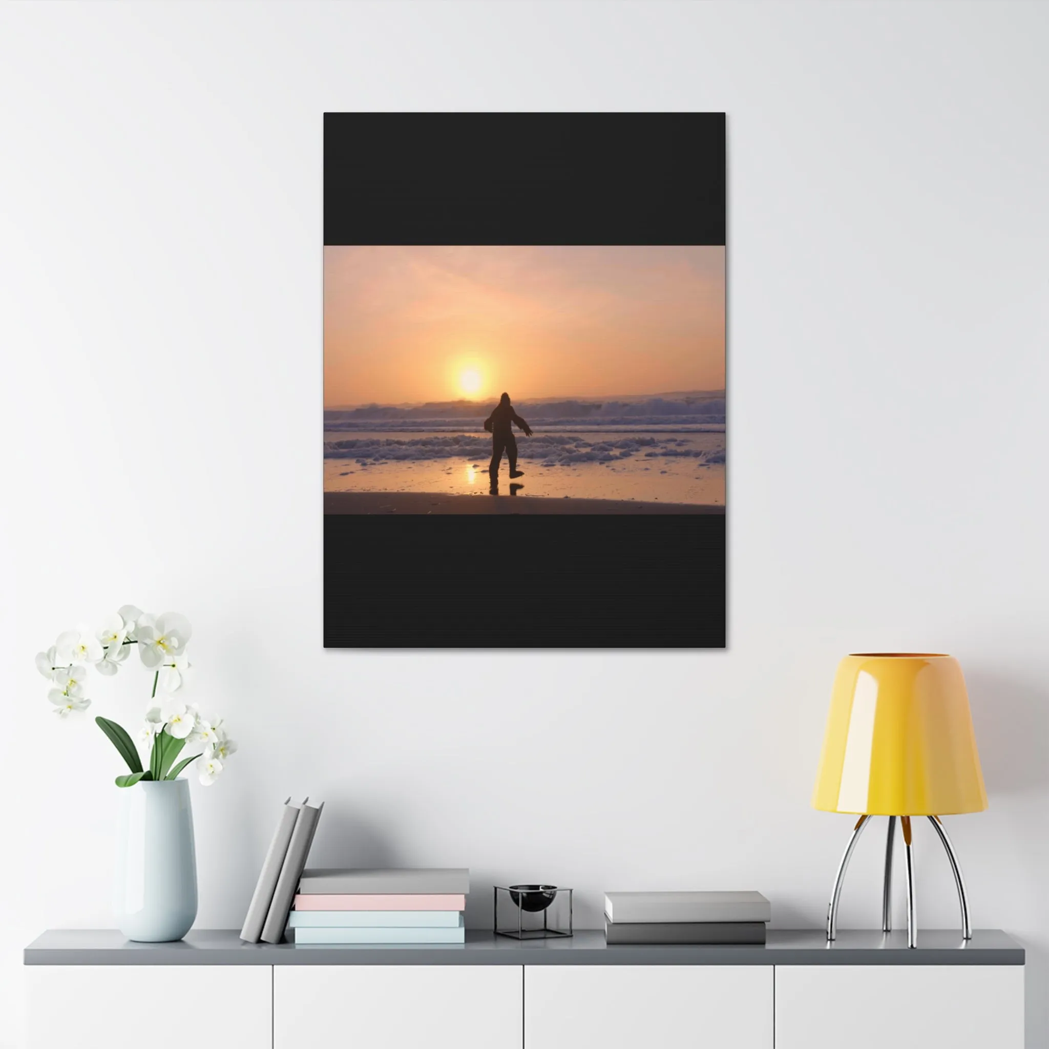 “Legend of the Squatch” Ferndale Beach California Scene Canvas Stretched, 1.5''