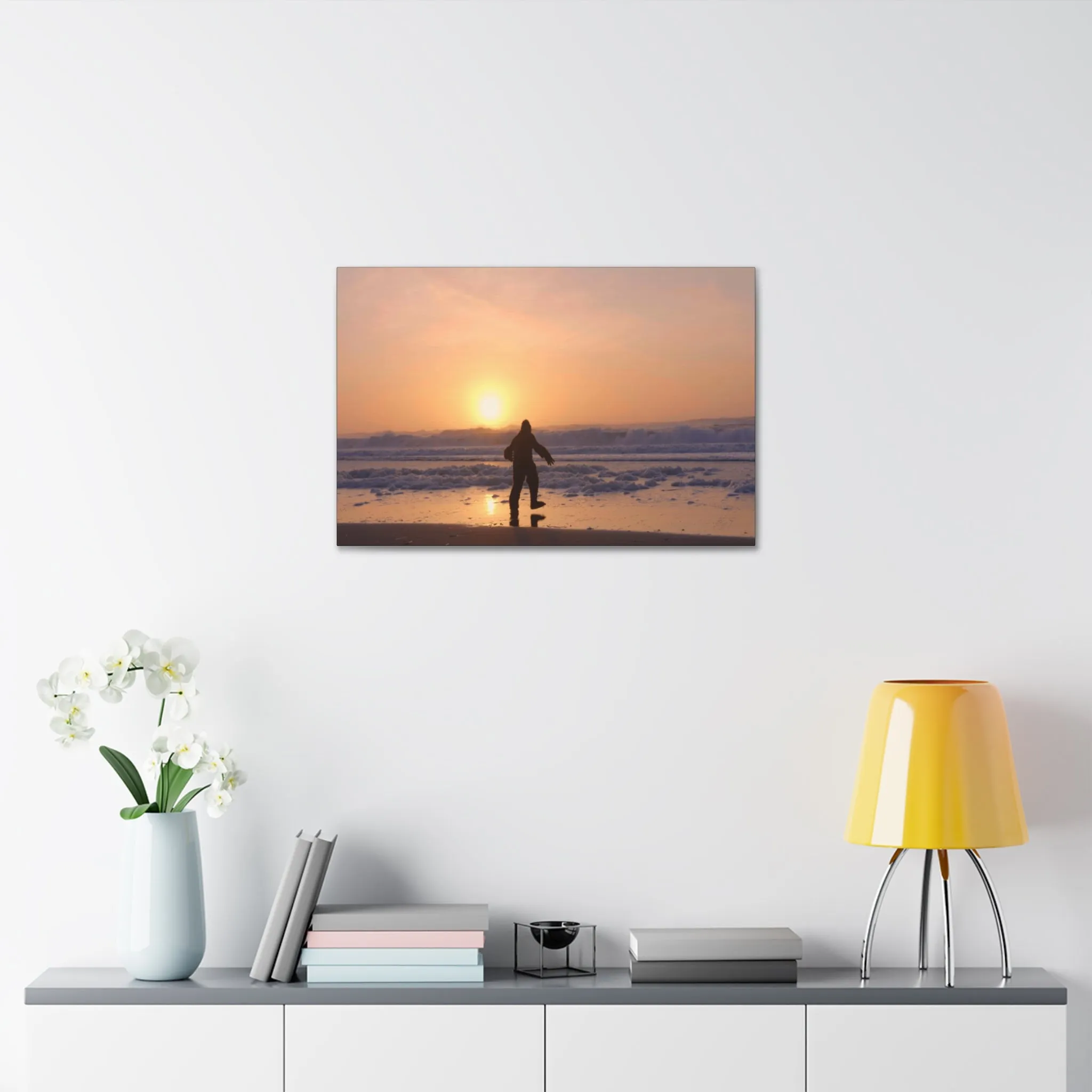 “Legend of the Squatch” Ferndale Beach California Scene Canvas Stretched, 1.5''