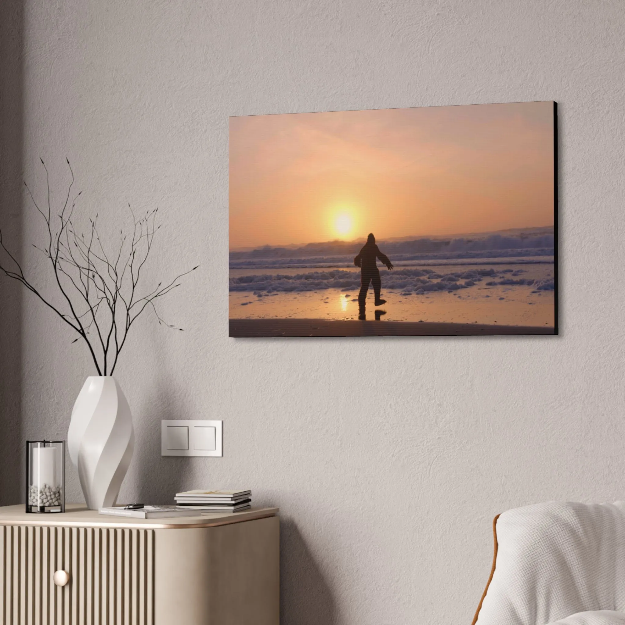 “Legend of the Squatch” Ferndale Beach California Scene Canvas Stretched, 1.5''