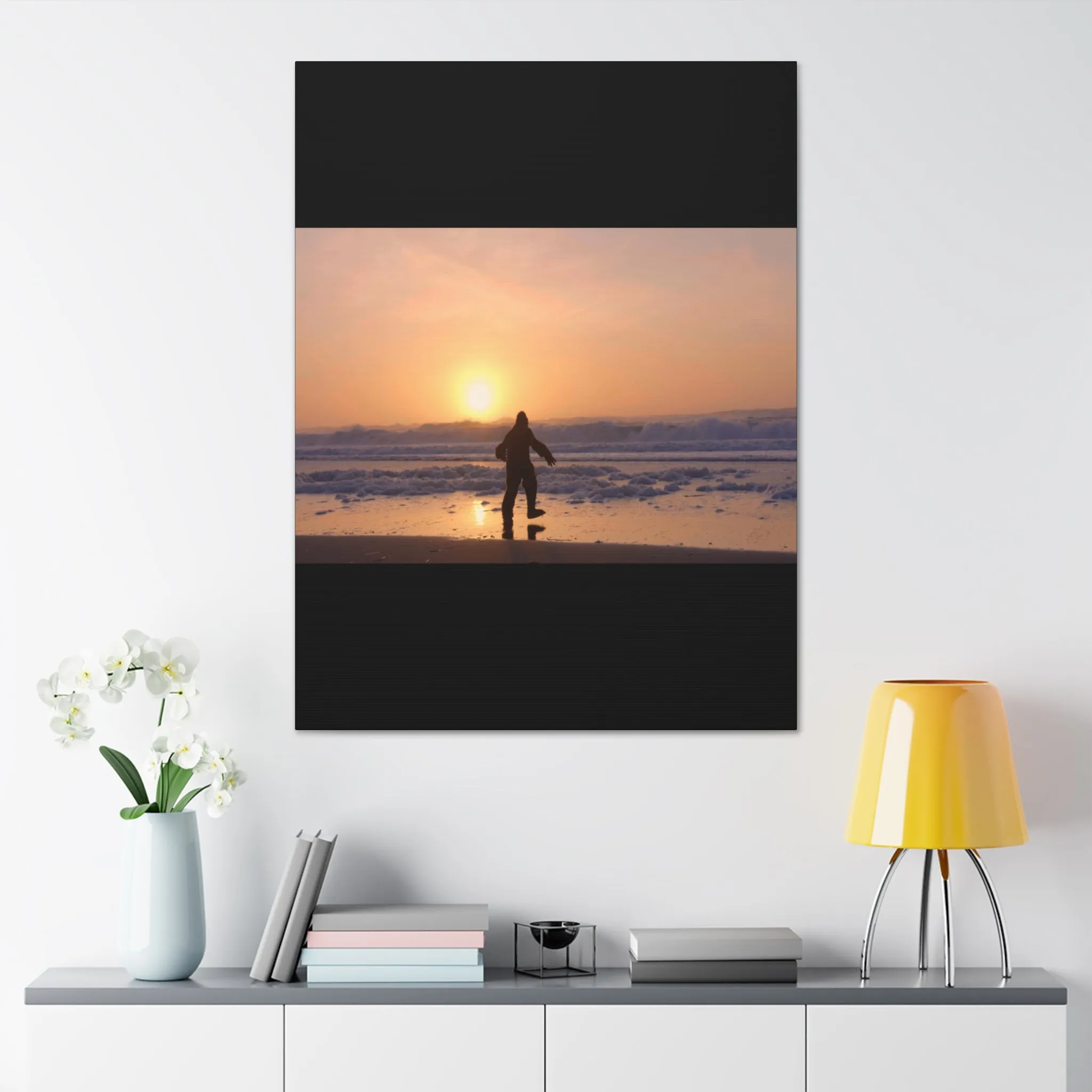 “Legend of the Squatch” Ferndale Beach California Scene Canvas Stretched, 1.5''