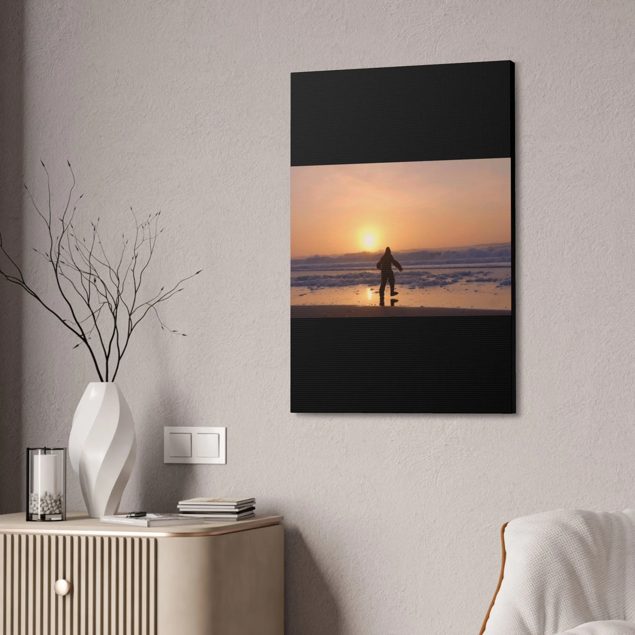 “Legend of the Squatch” Ferndale Beach California Scene Canvas Stretched, 1.5''