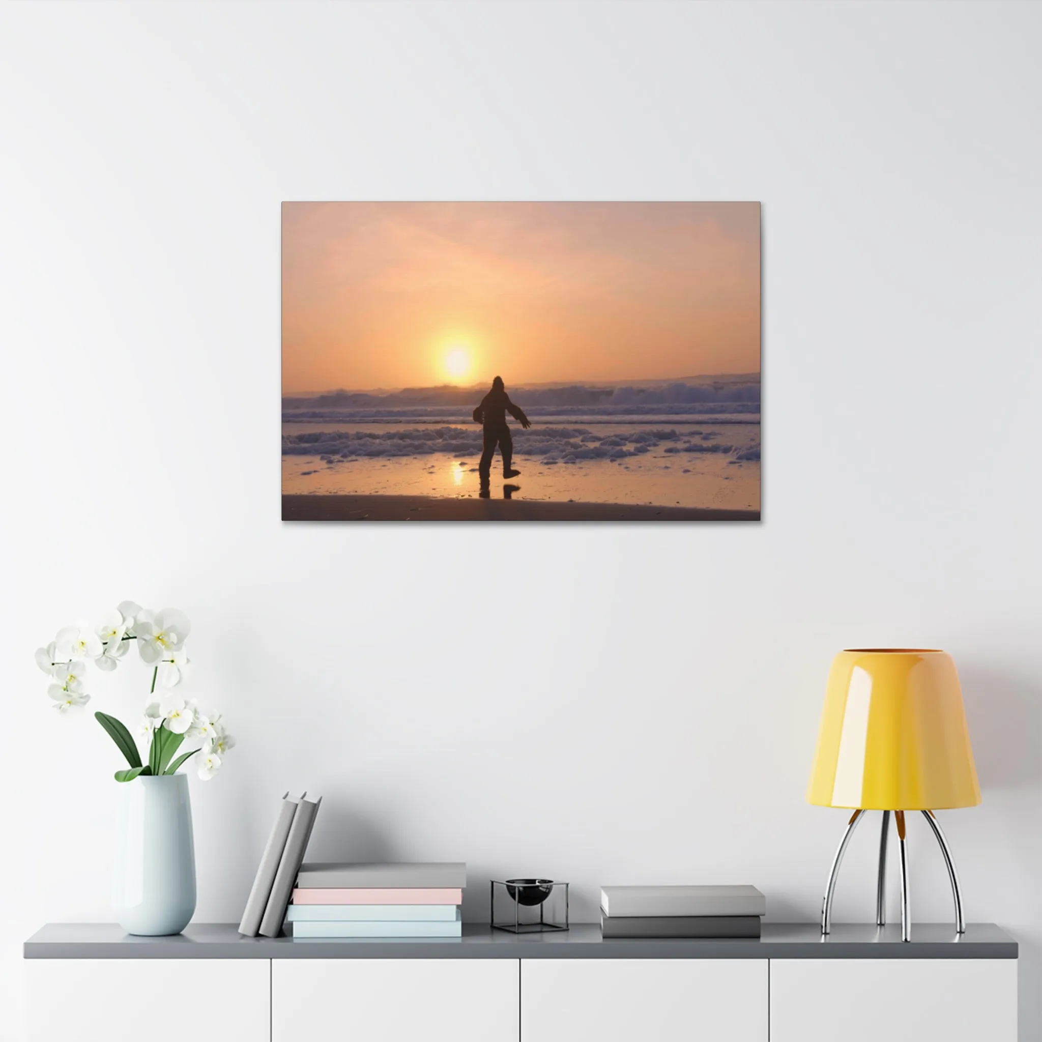 “Legend of the Squatch” Ferndale Beach California Scene Canvas Stretched, 1.5''