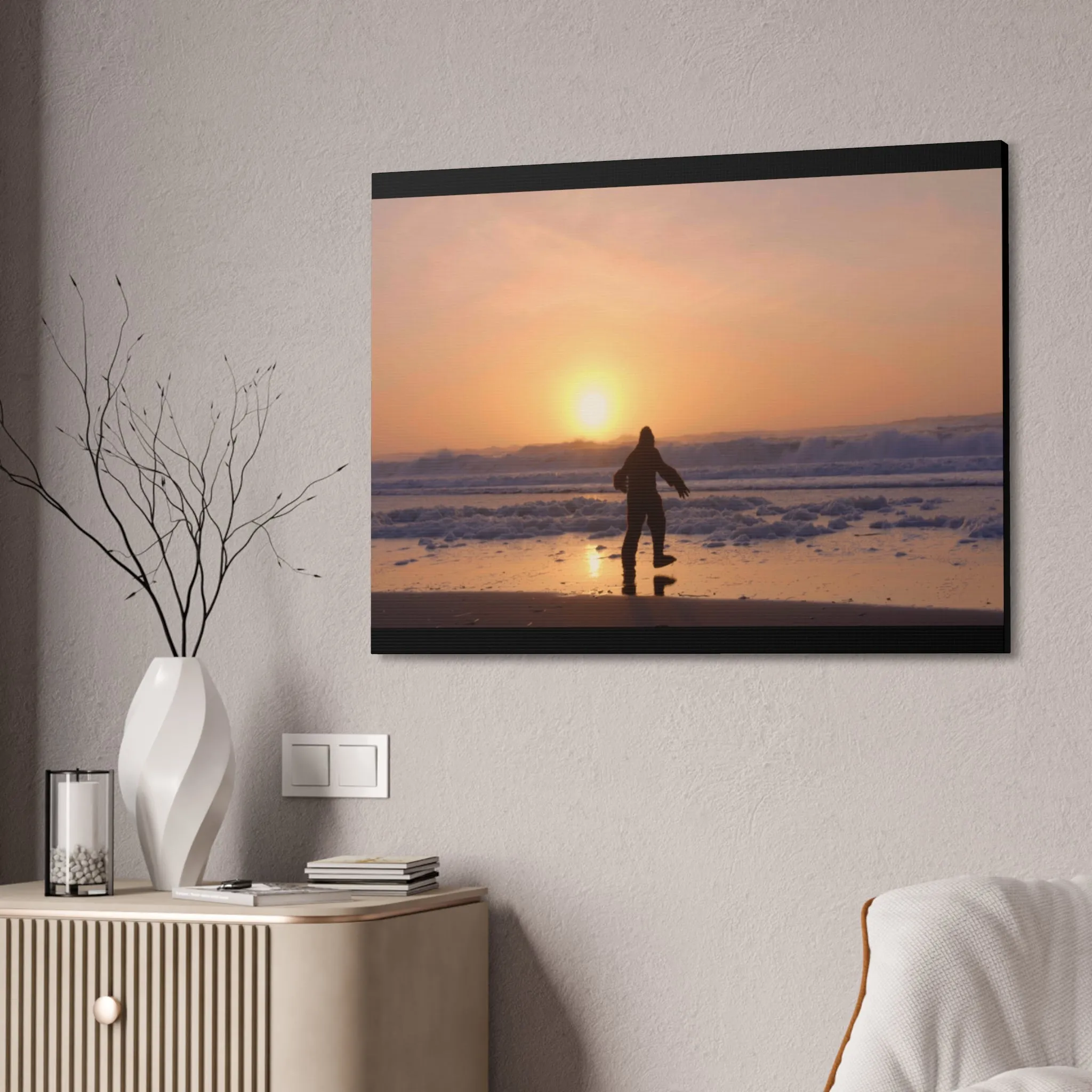 “Legend of the Squatch” Ferndale Beach California Scene Canvas Stretched, 1.5''