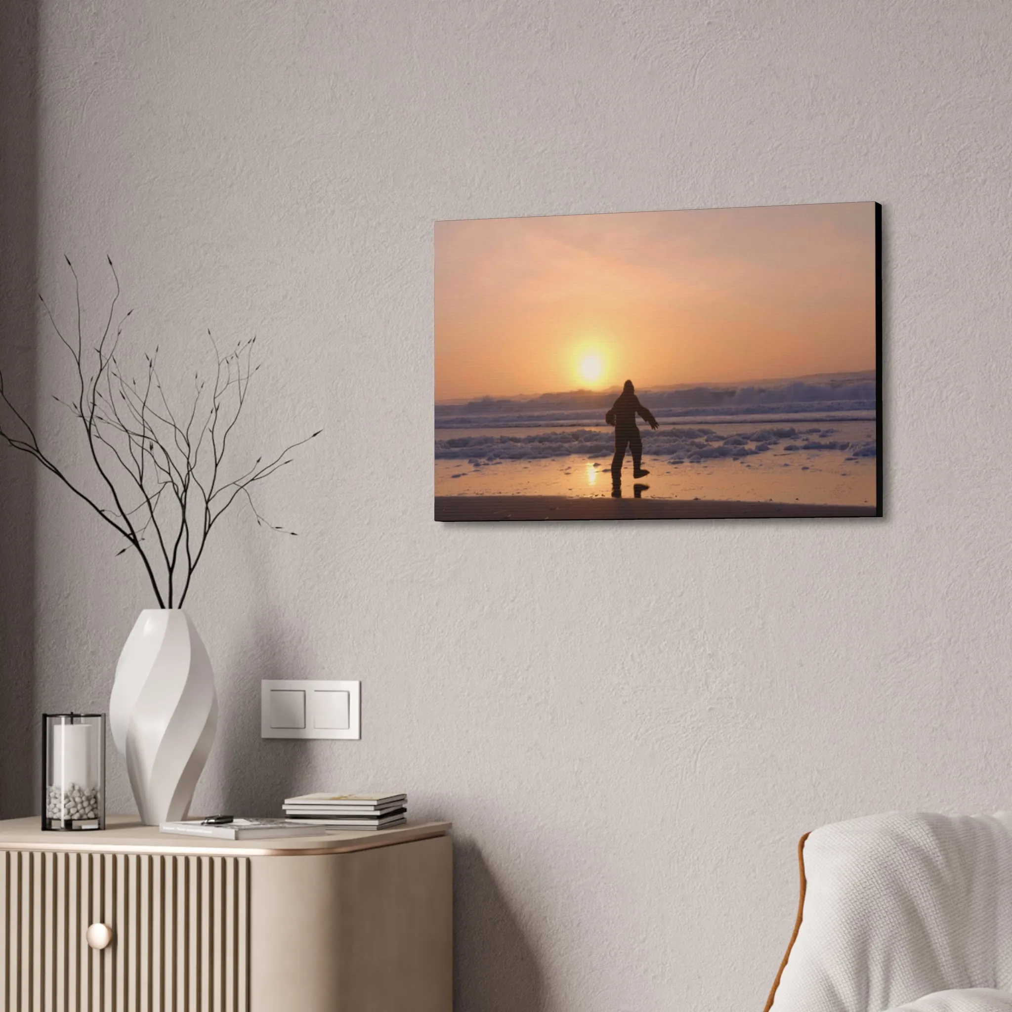 “Legend of the Squatch” Ferndale Beach California Scene Canvas Stretched, 1.5''