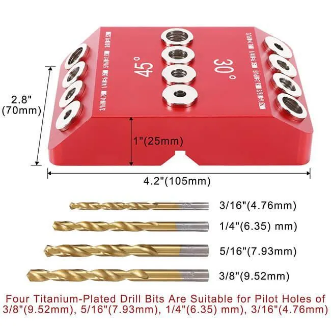 Levoite™ 30 45 90 Degree Angled Drill Guide Jig