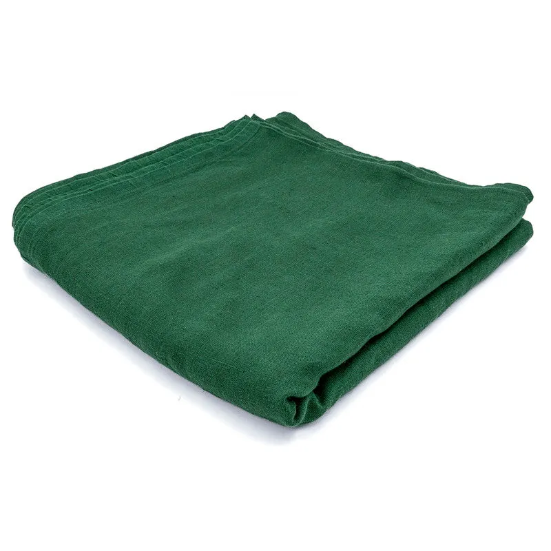 Linen Flat Bedsheet | Cyprus Green