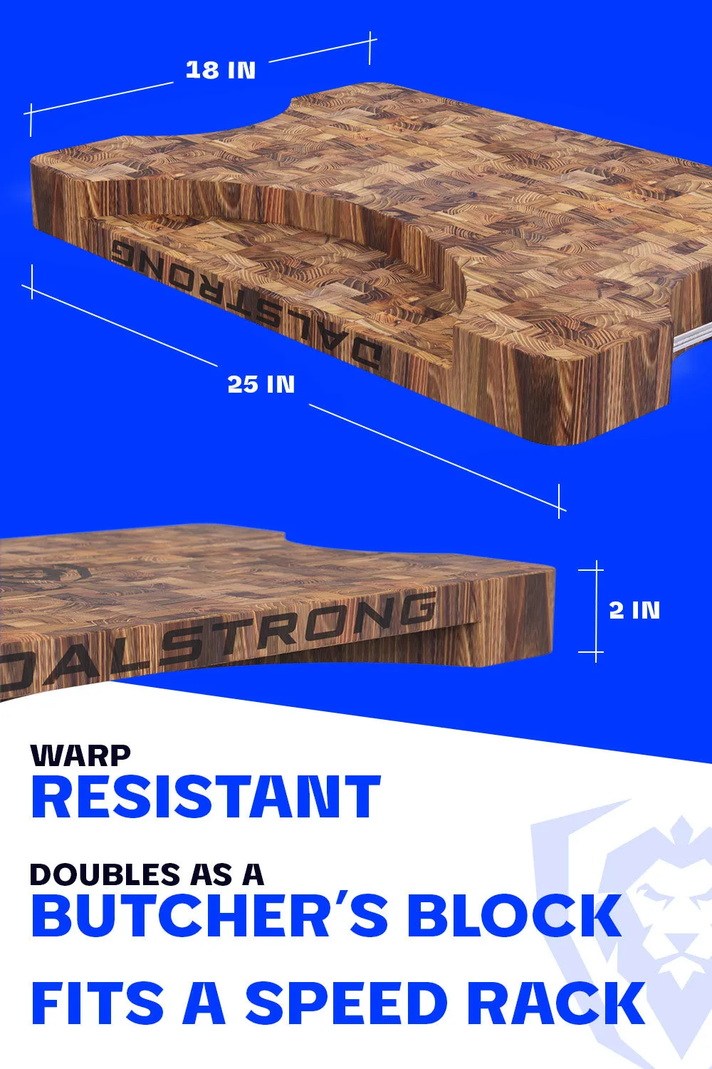 Lionswood Colossal | Teak Cutting Board | Dalstrong ©