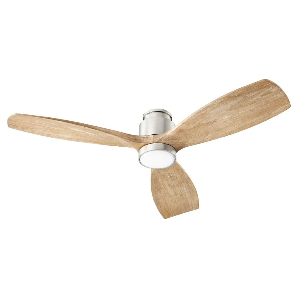 LURUS 64" 3 BLADE CEILING FAN- WEATHERED GRAY/ SATIN NICKEL